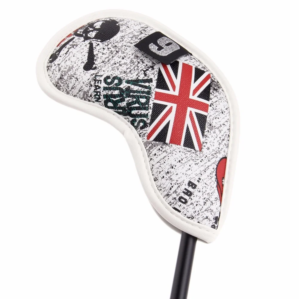 10 Parts/set Uk Flag Skull Golf Clubs Headcover for Irons with Number of Tags 2 Colors
10 Parts/set Uk Flag Skull Golf Clubs Headcover for Irons with Number of Tags 2 Colors