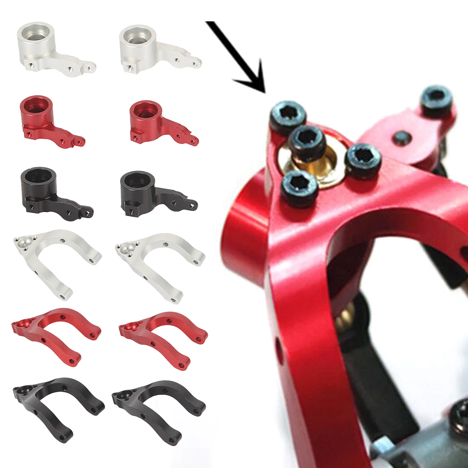 RC Metal Alloy Lower Arm Steering Knuckles Hub Kits for WPL D12 1:10 RC Car Accessory
RC Metal Alloy Lower Arm Steering Knuckles Hub Kits for WPL D12 1:10 RC Car Accessory