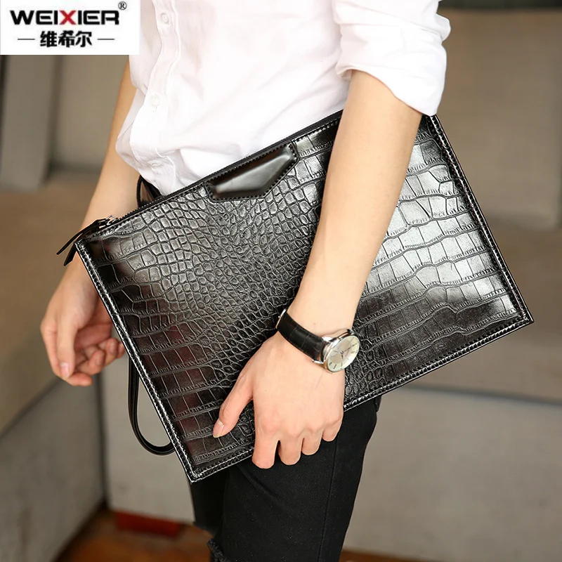 New Business Bag Luxury Men Clutch High Quality Large Capacity Envelope Bag Fashion Crocodile Leather Wallet Cross Document Bags
New Business Bag Luxury Men Clutch High Quality Large Capacity Envelope Bag Fashion Crocodile Leather Wallet Cross Document Bags