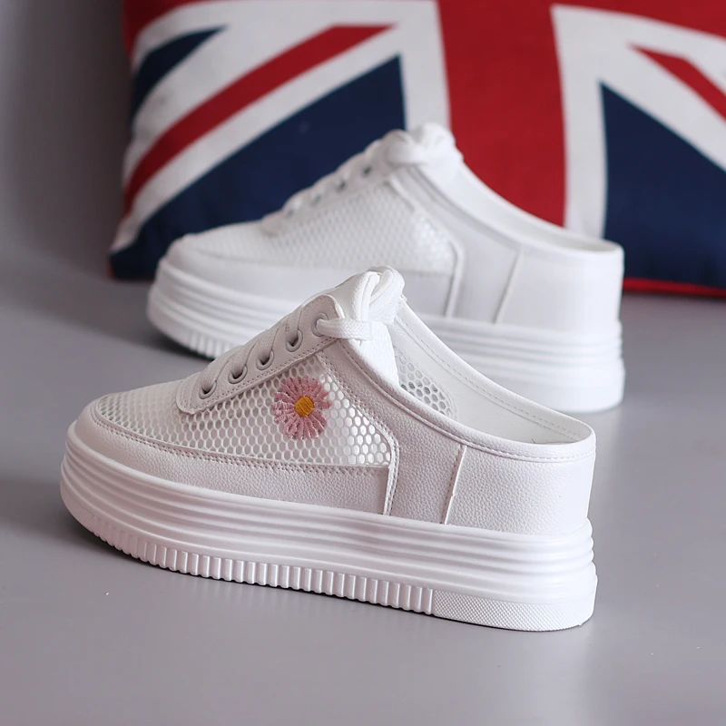 Slippers for Women Summer New Korean Version of No Heel Thick Bottom Pedal Platform Flats Women's White Shoes Sneakers
Slippers for Women Summer New Korean Version of No Heel Thick Bottom Pedal Platform Flats Women's White Shoes Sneakers