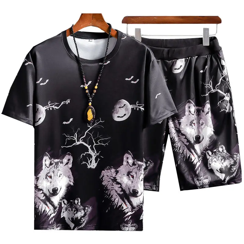 Summer men's ice silk casual suit summer thin short sleeve shorts suit men's youth men's printed clothes men's clothing
Summer men's ice silk casual suit summer thin short sleeve shorts suit men's youth men's printed clothes men's clothing