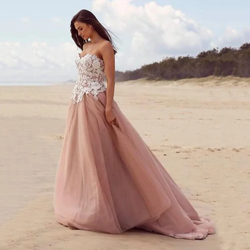 Beach Wedding Dress Fashion A-Line Lace Applique vintage Bride Dress Soft Tulle Corset Wedding Gown Robe de Mariee
Beach Wedding Dress Fashion A-Line Lace Applique vintage Bride Dress Soft Tulle Corset Wedding Gown Robe de Mariee
