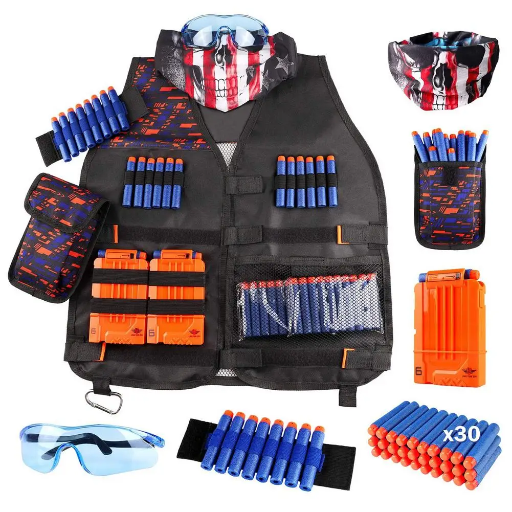 Kids Outdoor Game Tactical Vest Holder Kit Game Guns Accessories Toys for Nerf N-Strike Elite Series Bullets Boys Gifts Toy
Kids Outdoor Game Tactical Vest Holder Kit Game Guns Accessories Toys for Nerf N-Strike Elite Series Bullets Boys Gifts Toy