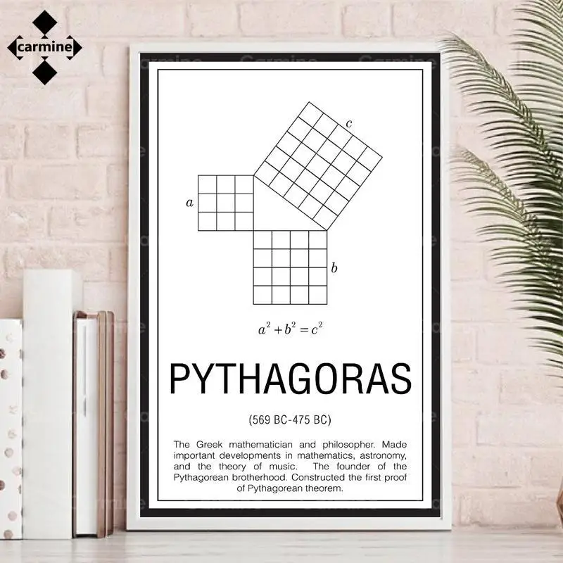 Mathematicians Art Canvas Painting Pythagoras Picture Math Poster and Print Art Teacher Gifts Education for Classroom Decoration
Mathematicians Art Canvas Painting Pythagoras Picture Math Poster and Print Art Teacher Gifts Education for Classroom Decoration