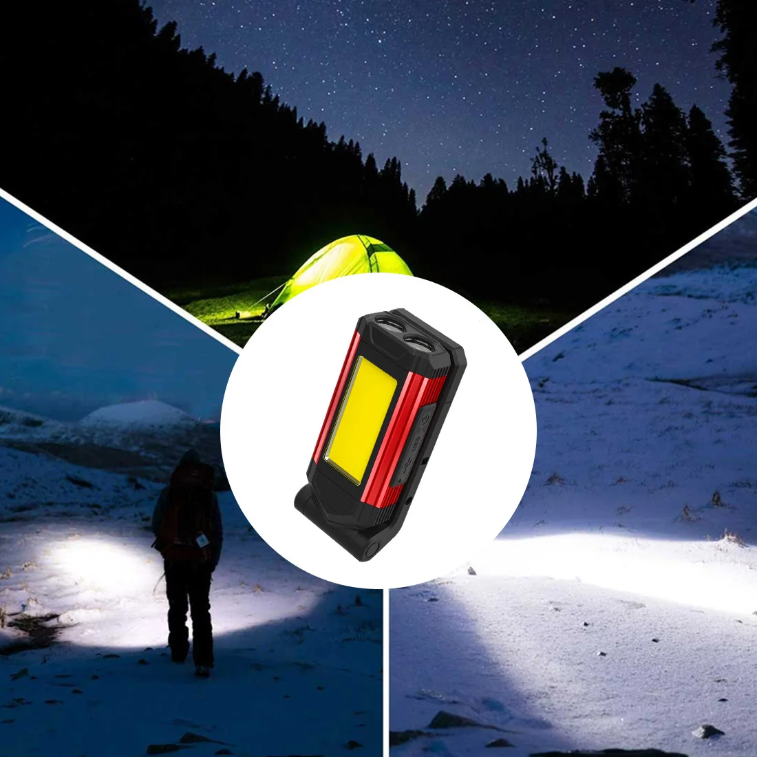 2XPE+COB Work Light with Magnet 3200mah LED Flashlight Camping Lamp IPX-4 Waterpoof Torch USB Rechargeable As Power Bank
2XPE+COB Work Light with Magnet 3200mah LED Flashlight Camping Lamp IPX-4 Waterpoof Torch USB Rechargeable As Power Bank