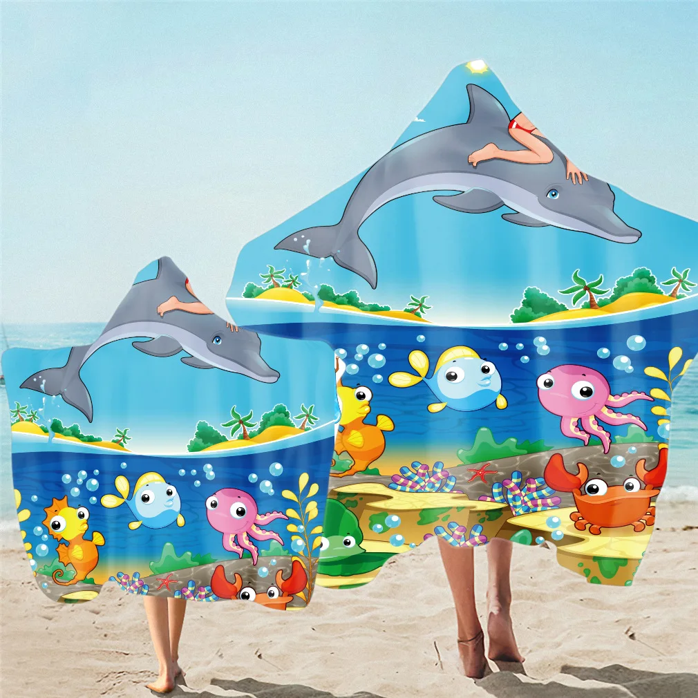 Hooded Towel Sea Animal Microfiber Bath Towel for Adults and Children with Hood Wearable Beach Towel
Hooded Towel Sea Animal Microfiber Bath Towel for Adults and Children with Hood Wearable Beach Towel