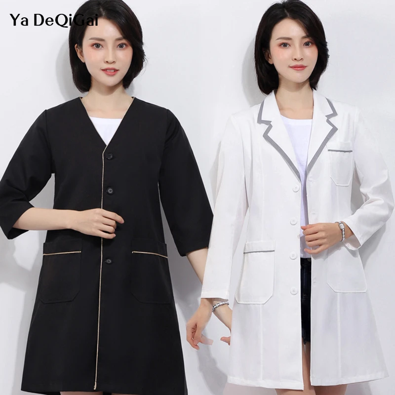 Solid color simple anti-wrinkle spa uniforms overalls long lab coat pet shop frosted overall women Beauty salon work uniform new
Solid color simple anti-wrinkle spa uniforms overalls long lab coat pet shop frosted overall women Beauty salon work uniform new