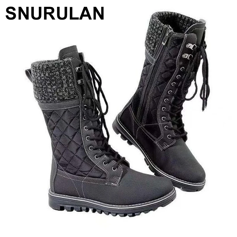 SNURULANNew Women Big Size Winter Snow Boots Dark Colour Warm Fur Insole Non-slip Outsole Zipper Upper Lace Up Botas De Mujer
SNURULANNew Women Big Size Winter Snow Boots Dark Colour Warm Fur Insole Non-slip Outsole Zipper Upper Lace Up Botas De Mujer