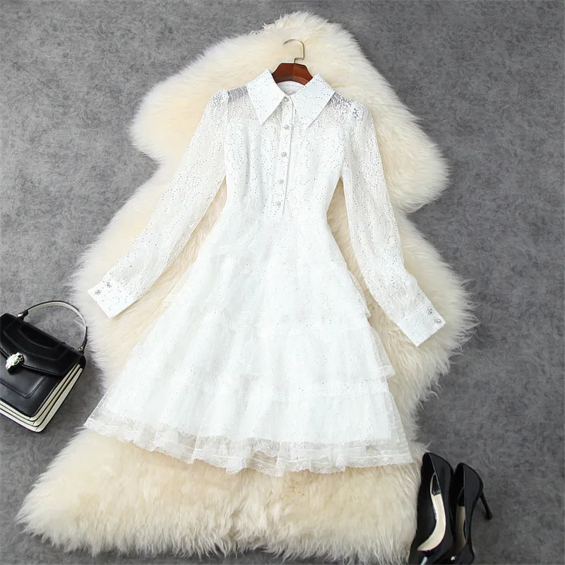 Women Fashion Runway Designers Full Sleeve Sequined Ruffle Layered Lace Dress Party Celebrity Vestidos Elegant Sexy Black Festa
Women Fashion Runway Designers Full Sleeve Sequined Ruffle Layered Lace Dress Party Celebrity Vestidos Elegant Sexy Black Festa