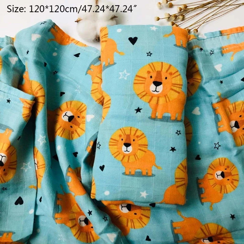 120x120cm Baby Muslin Receiving Blanket Infant Swaddle Wrap Newborn Soft Breathable Gauze Sleepsack Stroller Cover Bedding 
120x120cm Baby Muslin Receiving Blanket Infant Swaddle Wrap Newborn Soft Breathable Gauze Sleepsack Stroller Cover Bedding