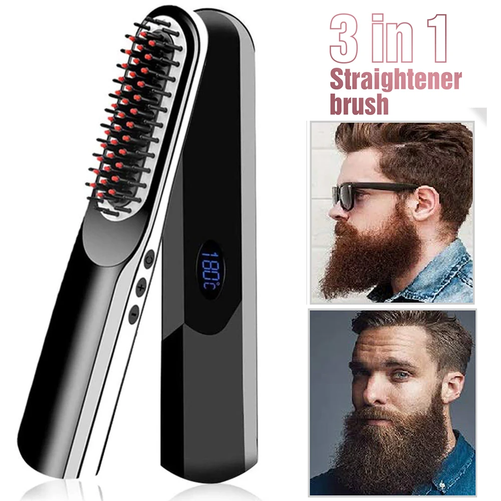 Wireless Beard Straightener Brush Mini Hair Brush Straightener Electric Beard Hot Comb USB Charging Hair Straightening Comb
Wireless Beard Straightener Brush Mini Hair Brush Straightener Electric Beard Hot Comb USB Charging Hair Straightening Comb