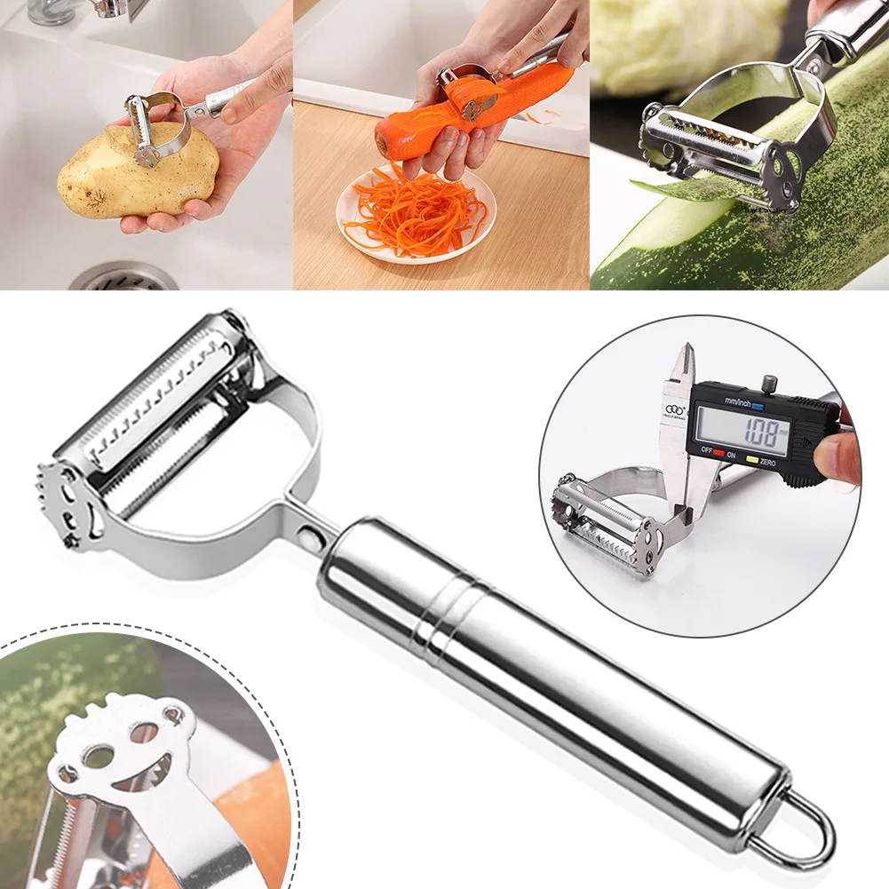 Stainless Steel Potato Cucumber Carrot Grater Julienne Peeler Vegetables Fruit Peeler Double Planing Multi-function Grater Tools
Stainless Steel Potato Cucumber Carrot Grater Julienne Peeler Vegetables Fruit Peeler Double Planing Multi-function Grater Tools