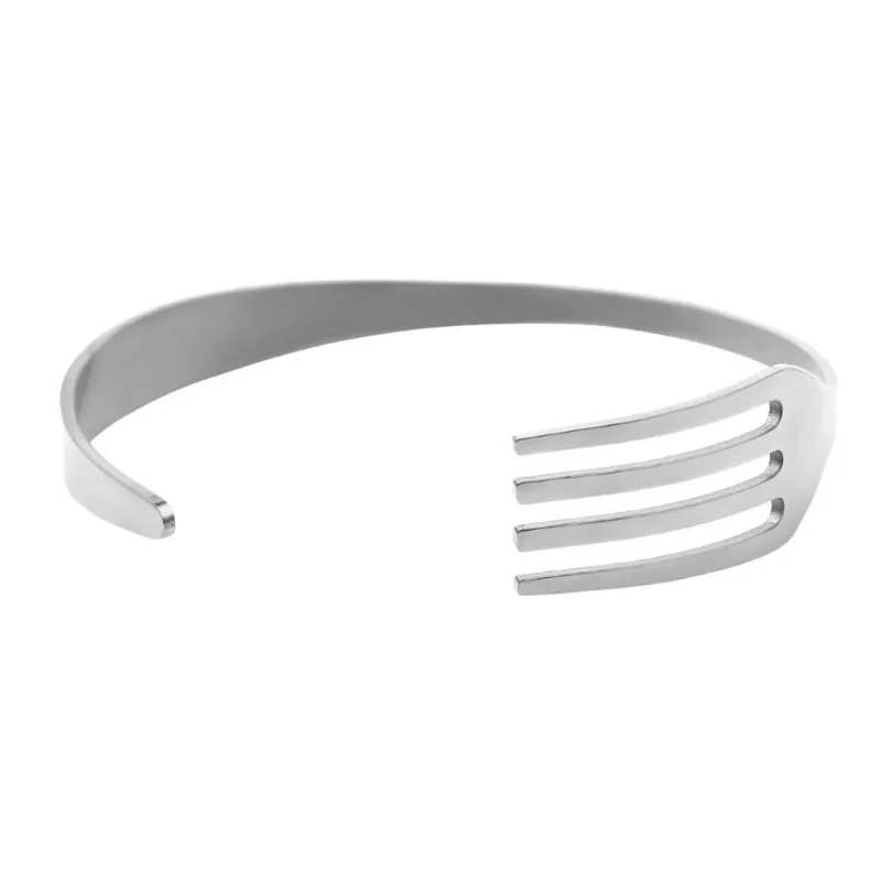 Open Stainless Steel Fork Bracelet for Women Creative Simple Personality Tableware Charm Fashion Jewelry Boyfriend Gift | Украшения и