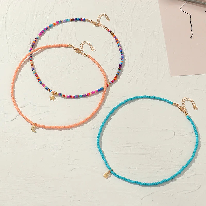 3PCS/SET Bohemia Colorful Seed Bead Choker Necklace Statement Short Collar Clavicle Chain Necklace for Women Girls Beach Jewelry
3PCS/SET Bohemia Colorful Seed Bead Choker Necklace Statement Short Collar Clavicle Chain Necklace for Women Girls Beach Jewelry