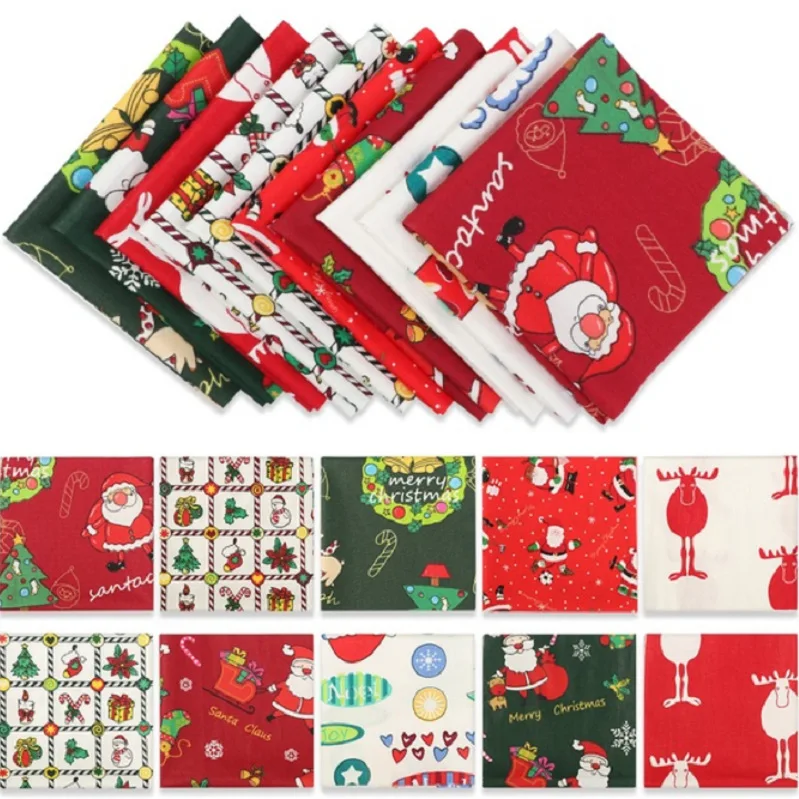 10Stks/Party 25X20Cm Christmas Cotton Cloth Sewing Fabric For Patchwork Needlework Diy Handmade Material Christmas Decorations
10Stks/Party 25X20Cm Christmas Cotton Cloth Sewing Fabric For Patchwork Needlework Diy Handmade Material Christmas Decorations