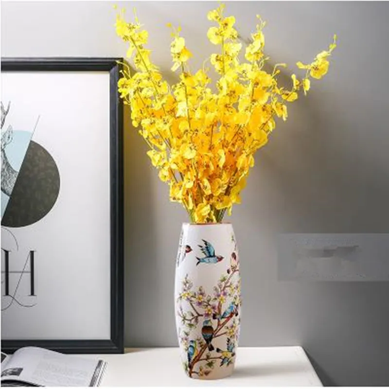 American ceramic vase, beautiful butterfly flower and bird pattern porcelain, home office desktop decoration gift
American ceramic vase, beautiful butterfly flower and bird pattern porcelain, home office desktop decoration gift