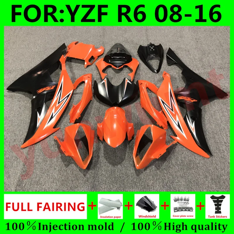 Мотоциклетные комплекты обтекателей для Yamaha YZF R6 2008 2009 2011 YFZ-R6 08 09 10 11 12 13 15 16 ABS Обтекатели Кузов оранжевый черный
Мотоциклетные комплекты обтекателей для Yamaha YZF R6 2008 2009 2011 YFZ-R6 08 09 10 11 12 13 15 16 ABS Обтекатели Кузов оранжевый черный