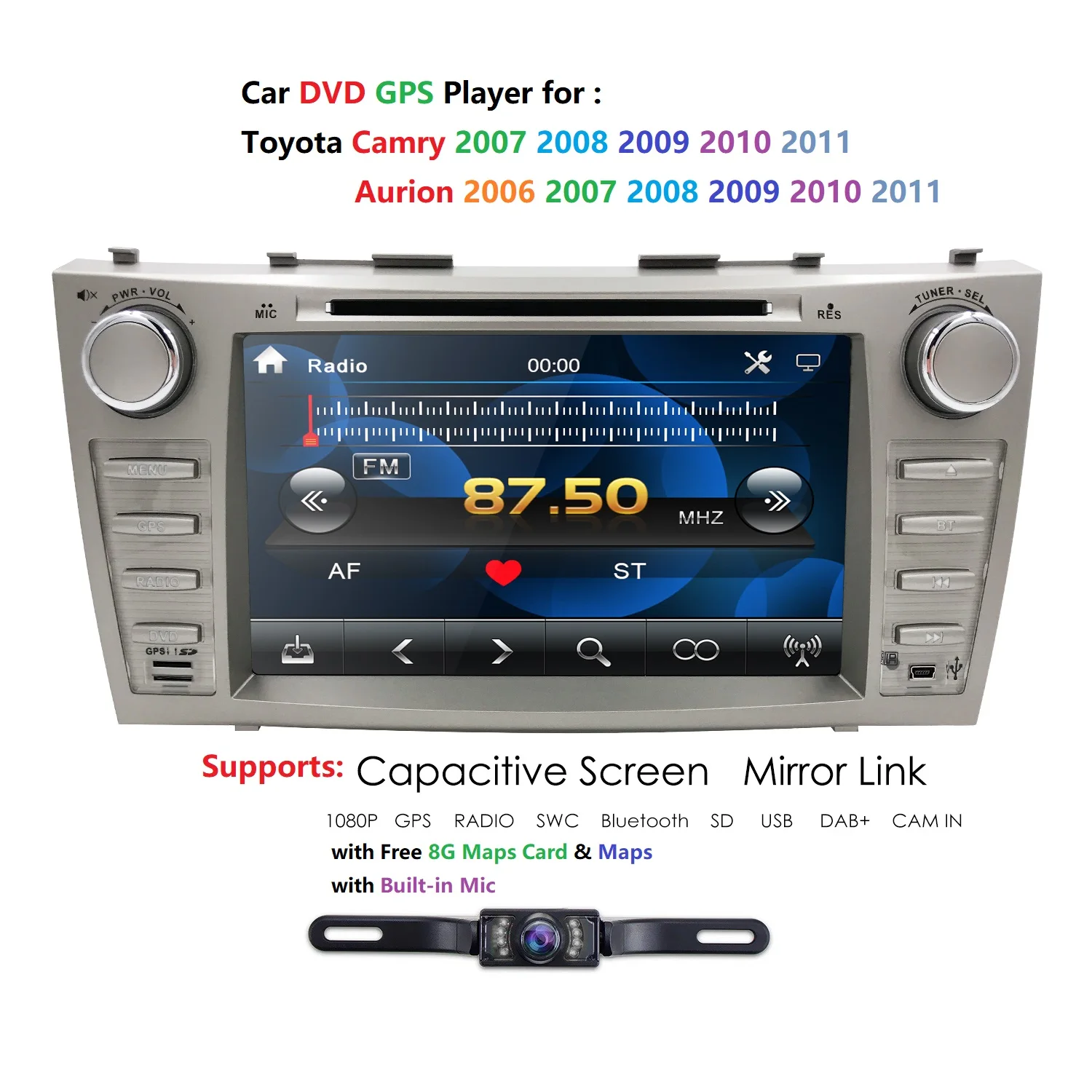 Double 2 Din 8 inch Car Stereo DVD CD Player autoradio Fit Toyota Camry 2008-2011 GPS Navigation Bluetooth Video Steering Wheel
Double 2 Din 8 inch Car Stereo DVD CD Player autoradio Fit Toyota Camry 2008-2011 GPS Navigation Bluetooth Video Steering Wheel
