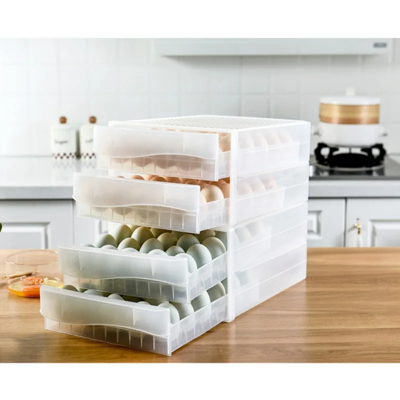 60 Lattice Double Layer Egg Box Refrigerator Kitchen Household Storage Box Egg Holder Care-Drawer-Type Storage Box
60 Lattice Double Layer Egg Box Refrigerator Kitchen Household Storage Box Egg Holder Care-Drawer-Type Storage Box