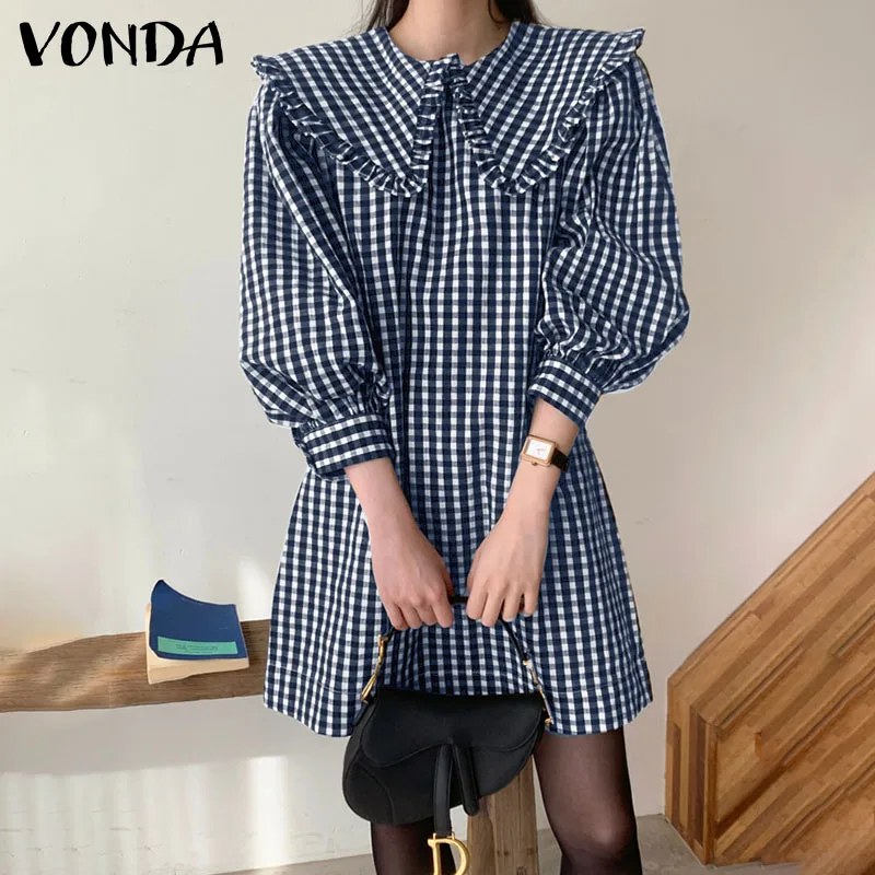 Платье-мини женское, в клетку, с рукавом 3/4
Платье-мини женское, в клетку, с рукавом 3/4