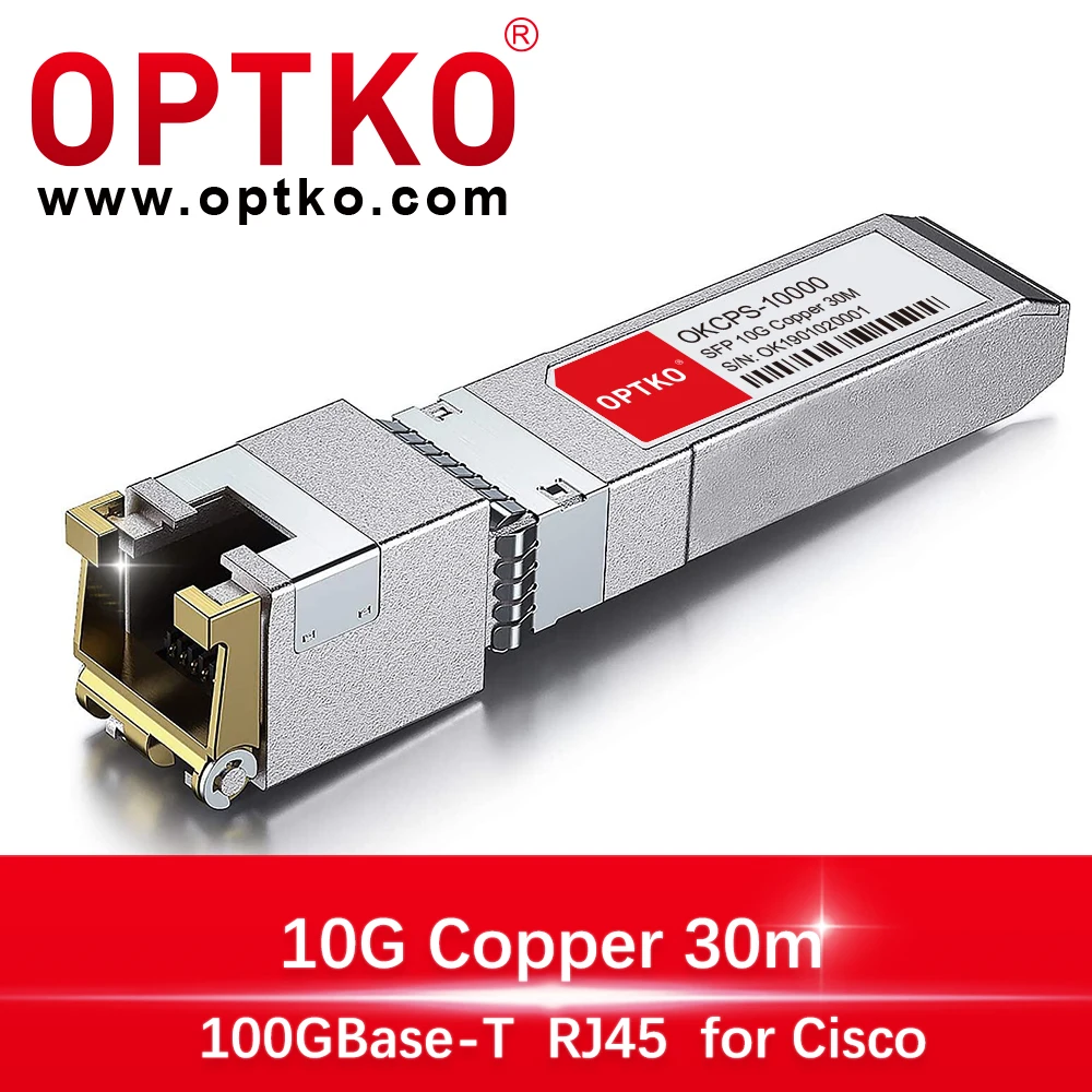 10G SFP+ RJ45 Copper Transceiver, 10GBase-T Module for Cisco SFP-10G-T-S, Ubiquiti, D- Link and more (Cat6a/7, 30-Meter)
10G SFP+ RJ45 Copper Transceiver, 10GBase-T Module for Cisco SFP-10G-T-S, Ubiquiti, D- Link and more (Cat6a/7, 30-Meter)