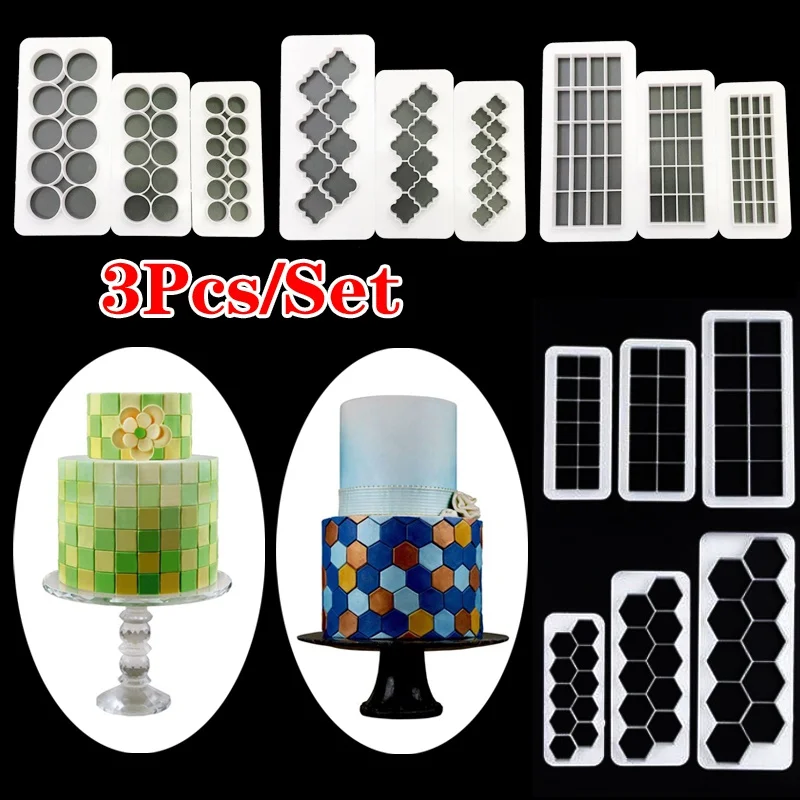 3Pcs/Set DIY Cutter Tool Chocolate Cookie Fondant Plastic Square Cake Mold Baking Dessert Decor Geometric
3Pcs/Set DIY Cutter Tool Chocolate Cookie Fondant Plastic Square Cake Mold Baking Dessert Decor Geometric