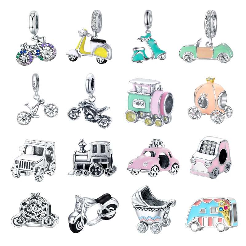 BISAER 100% 925 Sterling Silver Colorful Motorbike Pink Car Vehicle Charms Fit Original Bracelet Necklace Fine Jewelry ECC1082
BISAER 100% 925 Sterling Silver Colorful Motorbike Pink Car Vehicle Charms Fit Original Bracelet Necklace Fine Jewelry ECC1082