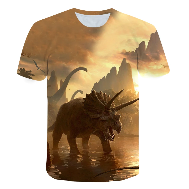 Boys Girls Cartoon Dinosaur tee shirt Printed tshirt funny Harajuku Tops Jurassic offline park For 4-14 Years children t-shirt 
Boys Girls Cartoon Dinosaur tee shirt Printed tshirt funny Harajuku Tops Jurassic offline park For 4-14 Years children t-shirt