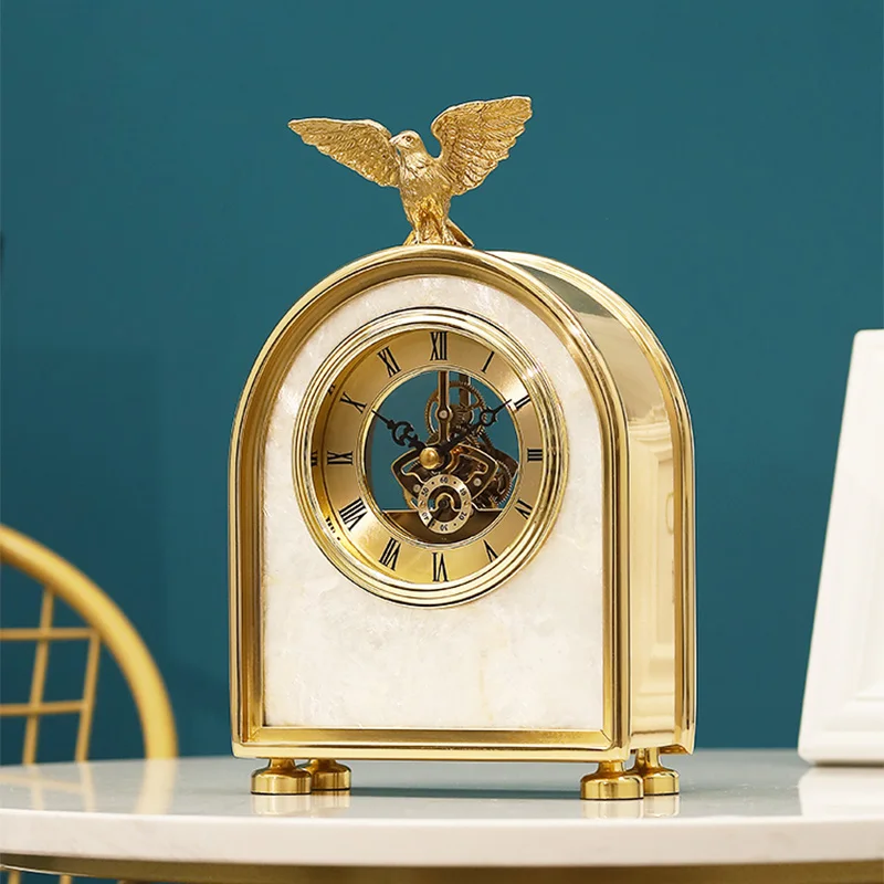 European Brass Desk Clock Home Living Room Porch Desktop Pure Copper Digital Clocks Bedroom Dressing Table Decoration Clock
European Brass Desk Clock Home Living Room Porch Desktop Pure Copper Digital Clocks Bedroom Dressing Table Decoration Clock
