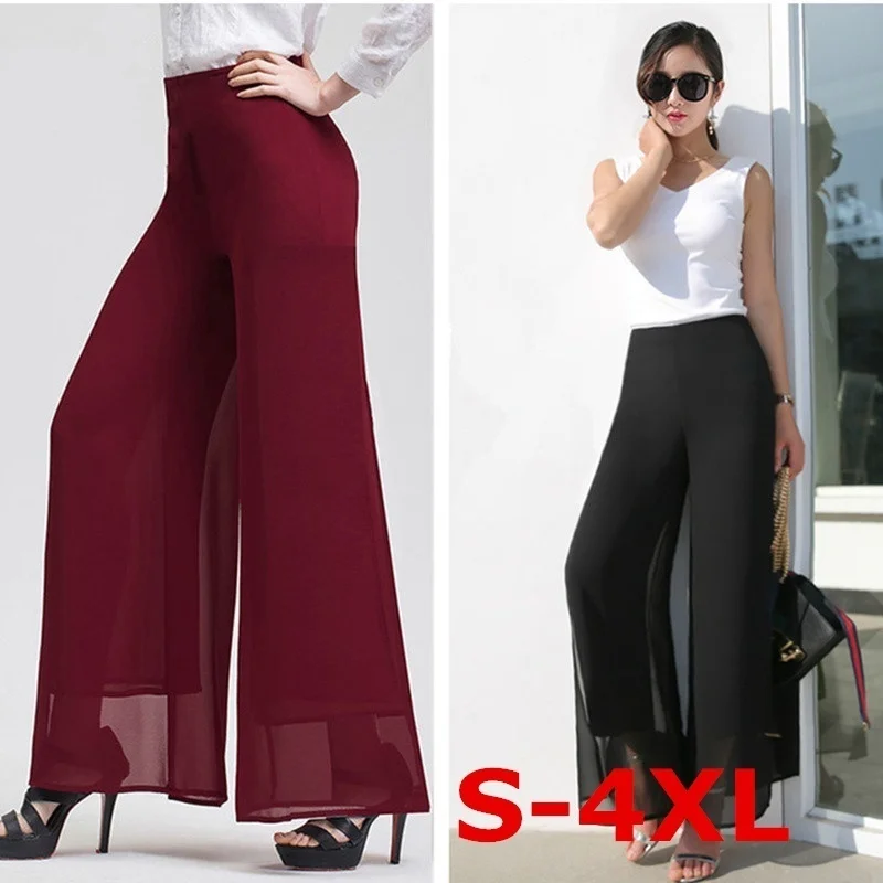 ZOGAA Plus Size Women Wide Leg Pants Casual Ladies Vintage Loose High Waist Trousers Chiffon Side Split Light Comfort Trousers
ZOGAA Plus Size Women Wide Leg Pants Casual Ladies Vintage Loose High Waist Trousers Chiffon Side Split Light Comfort Trousers