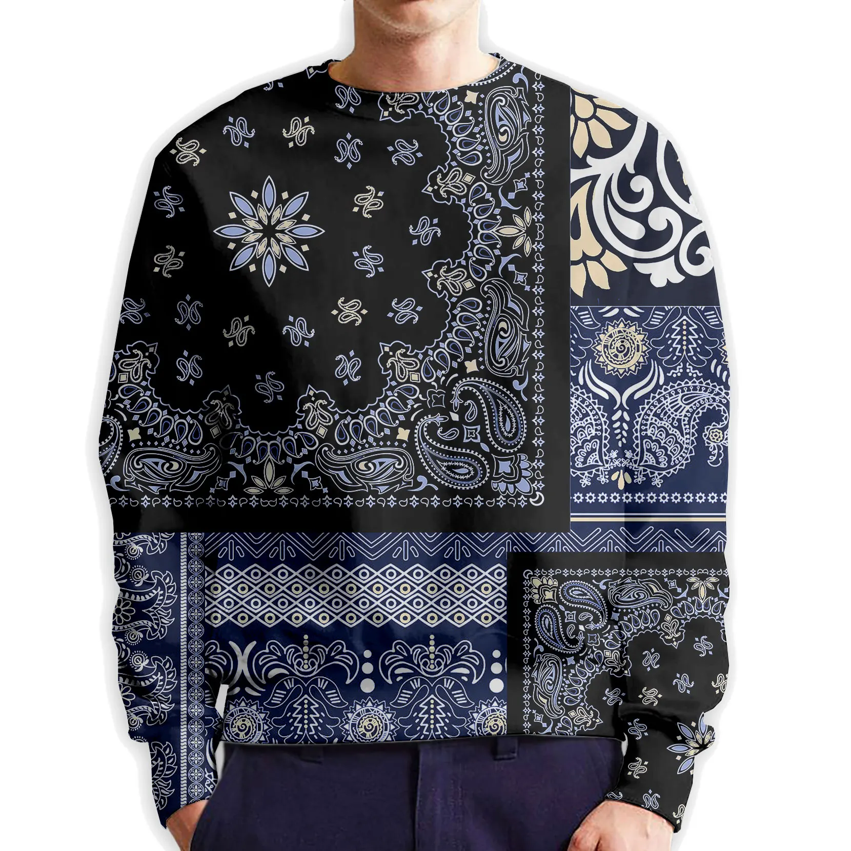 Мужская Бандана с длинным рукавом и цветочным принтом, размеры до 6XL 
Мужская Бандана с длинным рукавом и цветочным принтом, размеры до 6XL