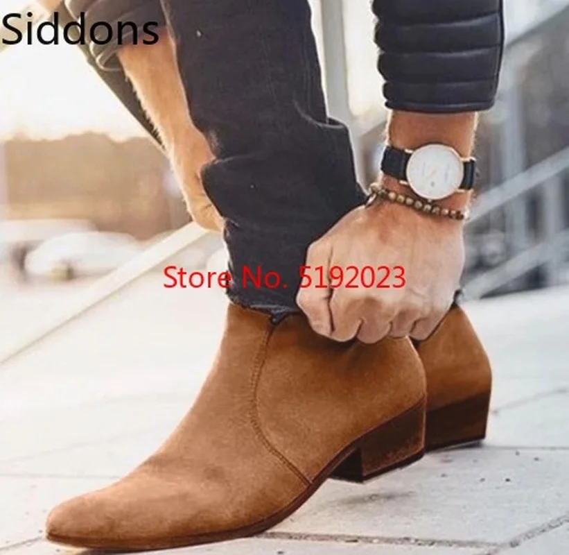 Winter Boots Men Chelsea Suede Leather Side Zipper Stockholm Boot Pointed Toe Bota Coturnos Masculino Zapatos De Hombre D304-1
Winter Boots Men Chelsea Suede Leather Side Zipper Stockholm Boot Pointed Toe Bota Coturnos Masculino Zapatos De Hombre D304-1