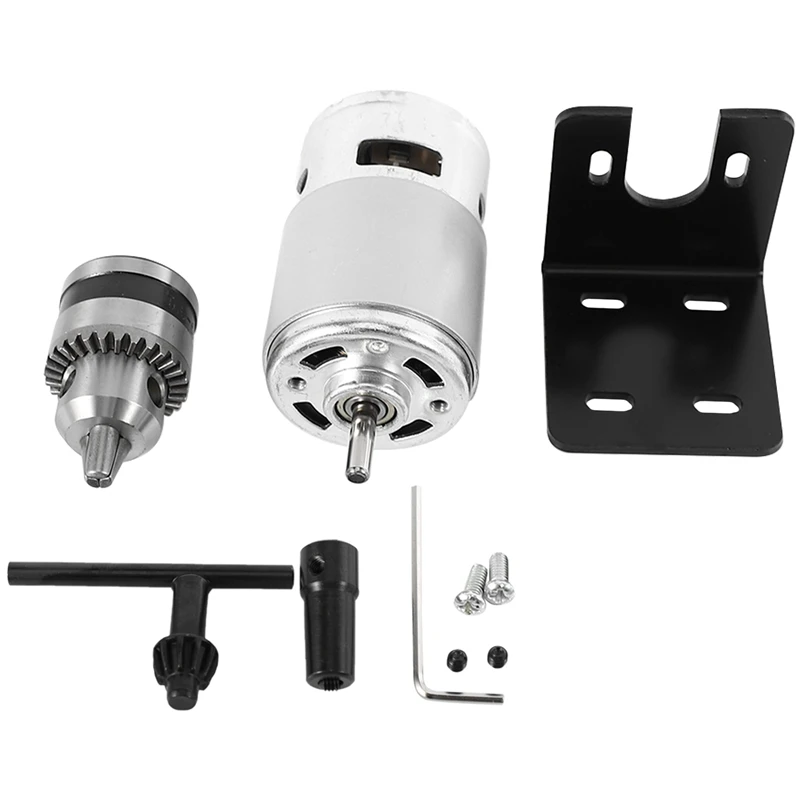Dc 12-24V Lathe Press 775 Motor with Miniature Hand Drill Chuck and Mounting Bracket 775 Dc Motor 10000Rpm for Diy Assembly
Dc 12-24V Lathe Press 775 Motor with Miniature Hand Drill Chuck and Mounting Bracket 775 Dc Motor 10000Rpm for Diy Assembly