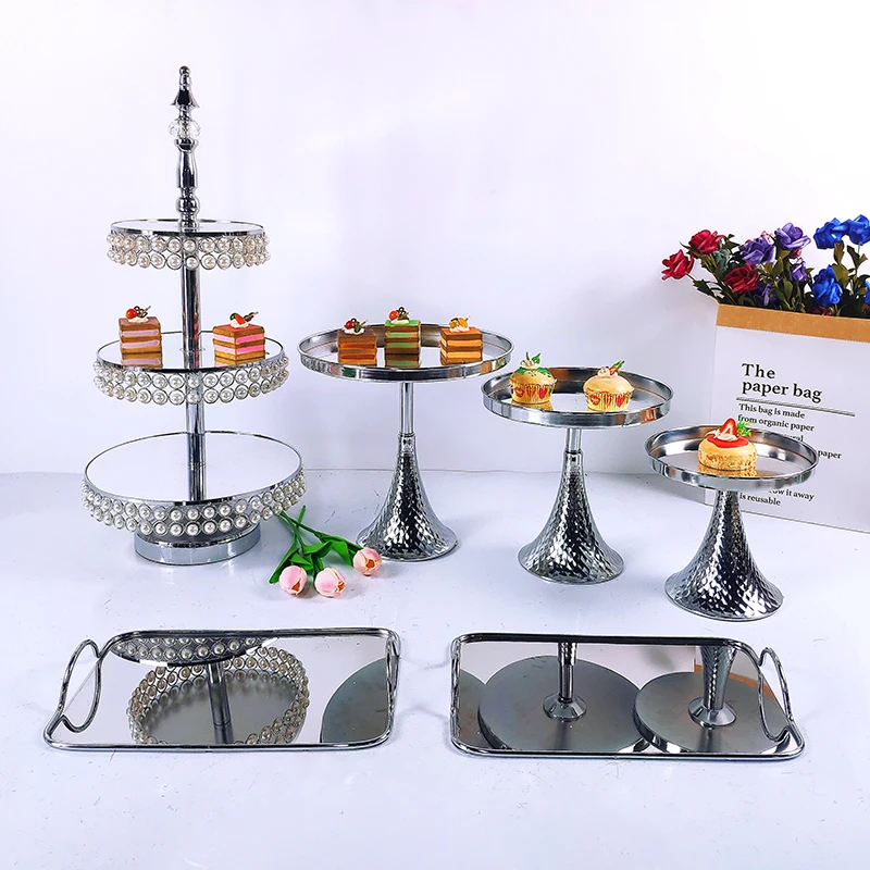5-6pcs Silver Wedding Cake Stand Set Round Birthday Party Dessert Metal Cupcake Pedestal Display Plate Home Decor
5-6pcs Silver Wedding Cake Stand Set Round Birthday Party Dessert Metal Cupcake Pedestal Display Plate Home Decor