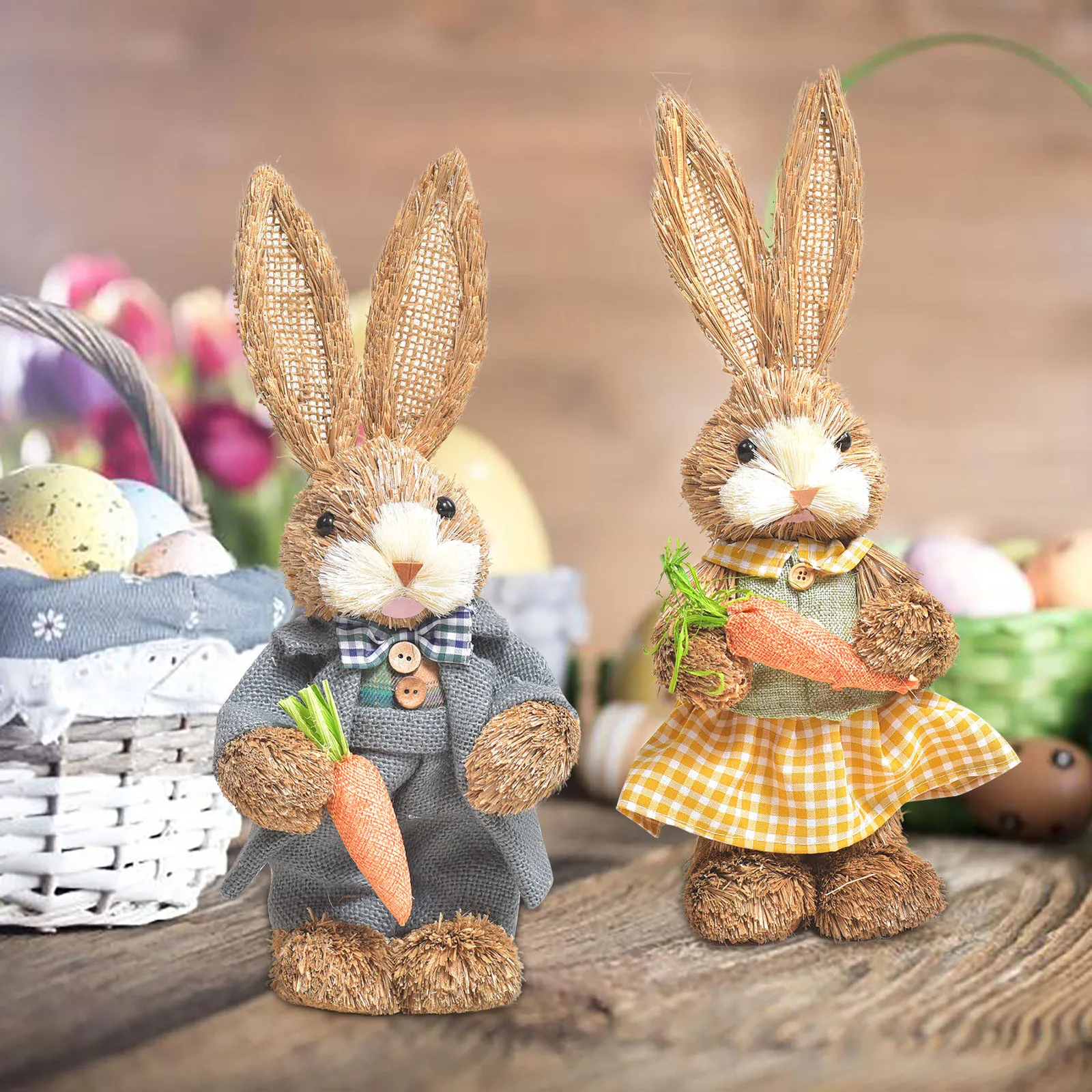Easter Simulation Bunny Home Garden Bunny Decoration Creative Straw Bunny Ornament Simulated Rabbit Decor пасхальные зайцы
Easter Simulation Bunny Home Garden Bunny Decoration Creative Straw Bunny Ornament Simulated Rabbit Decor пасхальные зайцы