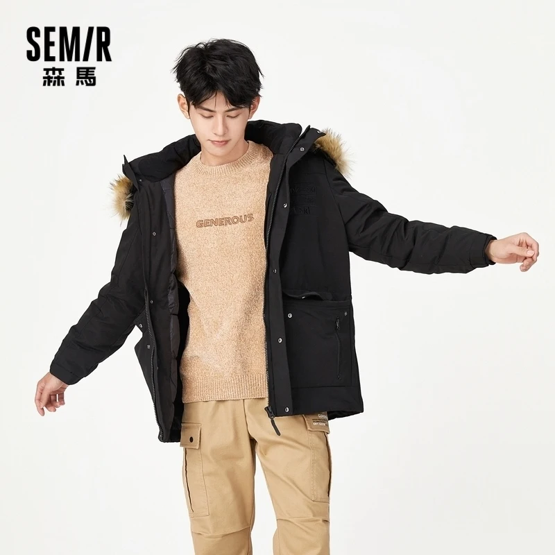 SEMIR Parkas Jacket Men Mid-Length Tooling Jacket 2020 New Winter Three-Proof Hooded Big Fur Collar Cotton Coat Loose Trendy
SEMIR Parkas Jacket Men Mid-Length Tooling Jacket 2020 New Winter Three-Proof Hooded Big Fur Collar Cotton Coat Loose Trendy
