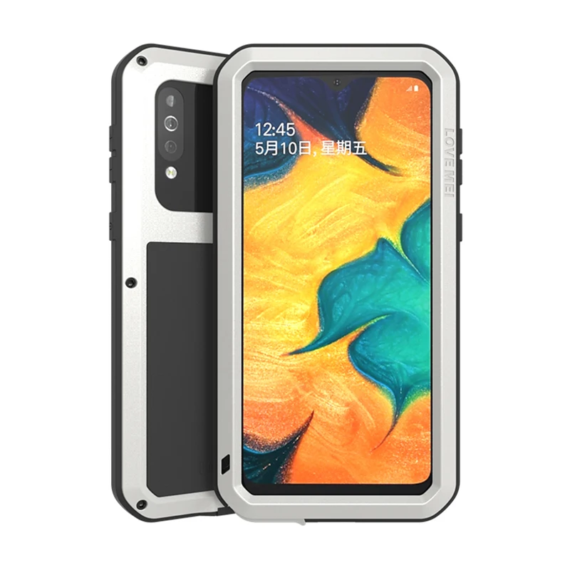 

for Samsung Galaxy A20 A30 A30S A40S Metal Armor Splashproof Dustproof Shockproof Rugged Full Cover Outdoor Sport Phone Case