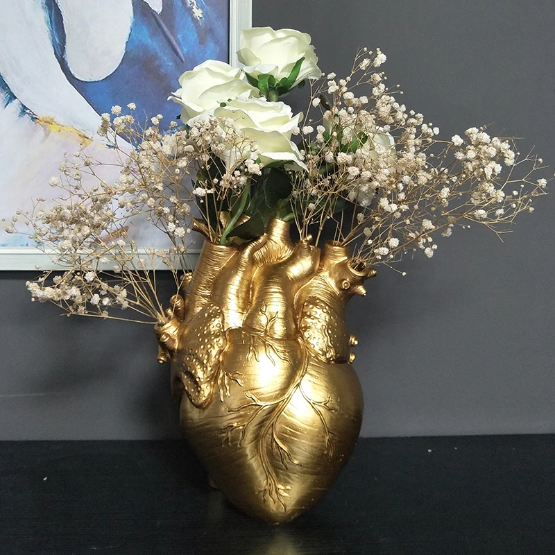 2021 Novelty Anatomical Heart Flower Vase Resin Human Heart Sculpture Flower Pot Desktop Ornament Home Decoration Creative Gifts
2021 Novelty Anatomical Heart Flower Vase Resin Human Heart Sculpture Flower Pot Desktop Ornament Home Decoration Creative Gifts
