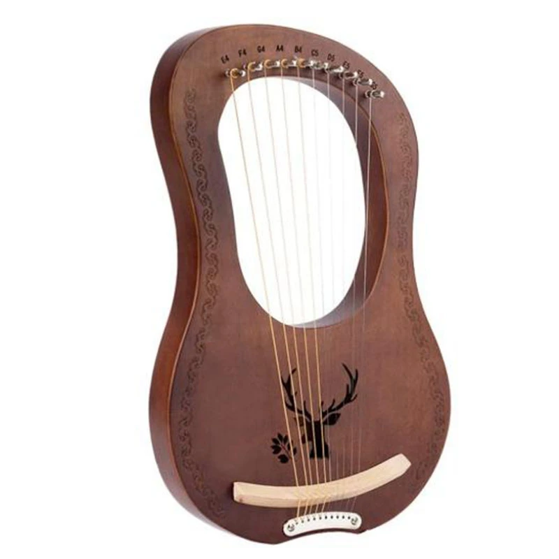 Lyre Harp 10 String Heptachord красное дерево Lye с Гравированными тонами тюнинг гаечный ключ