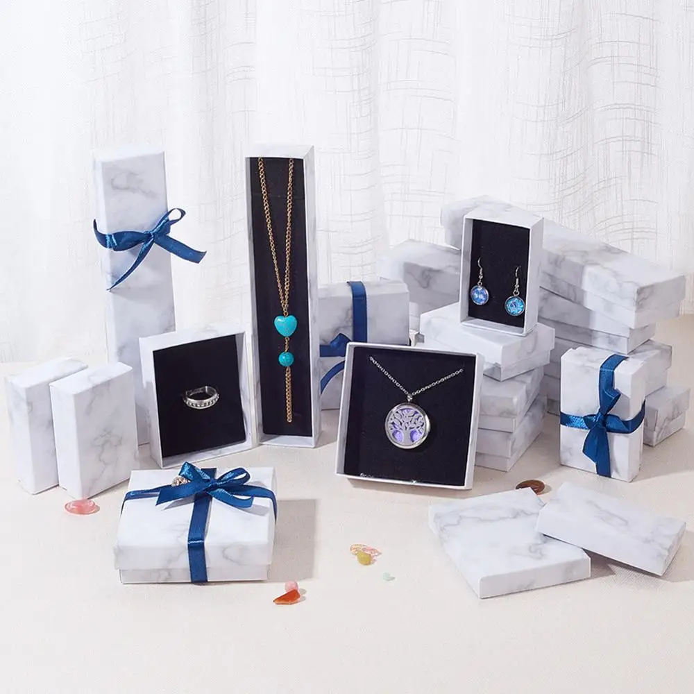 18pcs/24pcs Paper Cardboard Jewelry Gift Boxes Necklaces Bracelets Earrings Storage Display Box Case Square/Rectangle Marble
18pcs/24pcs Paper Cardboard Jewelry Gift Boxes Necklaces Bracelets Earrings Storage Display Box Case Square/Rectangle Marble