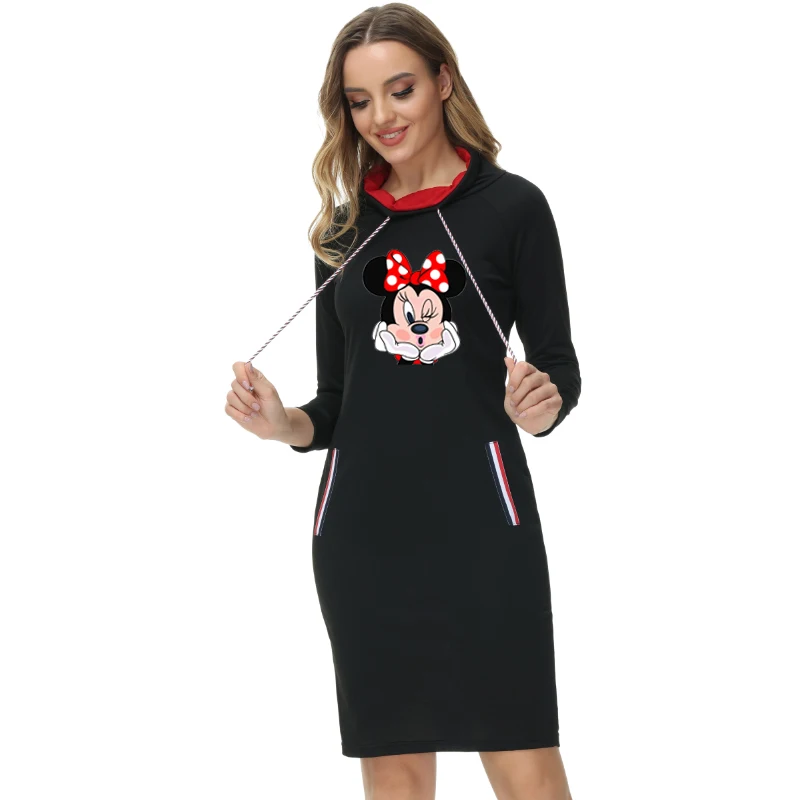 Minnie Mouse Dress Midi Bodycon Dresses Autumn Disney Mickey Print Fake Pockets Robe Femme Vintage Women Thin Clothes Streetwear
Minnie Mouse Dress Midi Bodycon Dresses Autumn Disney Mickey Print Fake Pockets Robe Femme Vintage Women Thin Clothes Streetwear