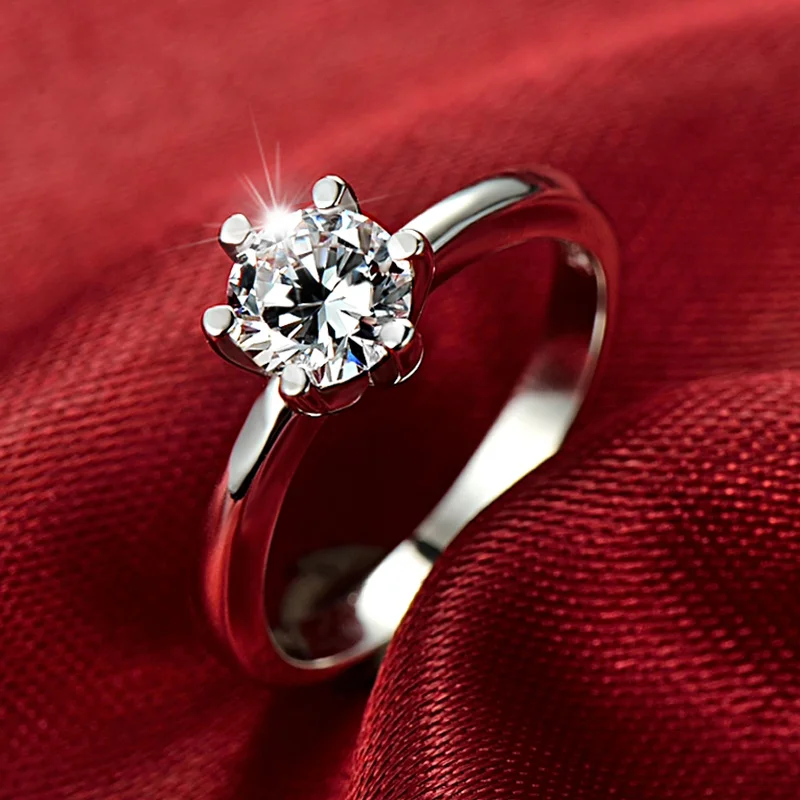 Women's Diamond Ring 6-Claw With Stone Silver 925 Luxury Female Wedding Ring Promise Love Engagement Fine Jewelry Gift
Women's Diamond Ring 6-Claw With Stone Silver 925 Luxury Female Wedding Ring Promise Love Engagement Fine Jewelry Gift
