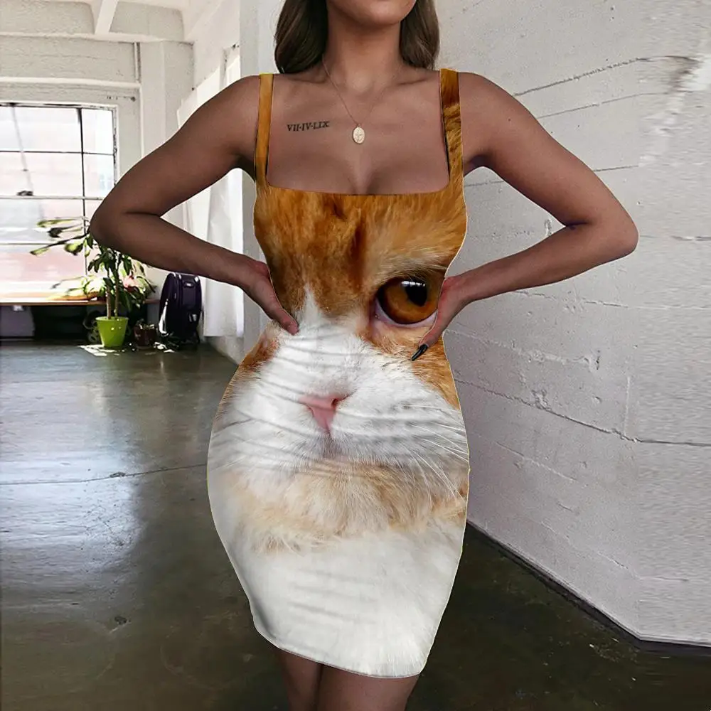Giyu Brand Cat Dress Women Animal Ladies Dresses Lovely Halter Sleeveless Harajuku Bodycon Dress Womens Clothing Summer Short
Giyu Brand Cat Dress Women Animal Ladies Dresses Lovely Halter Sleeveless Harajuku Bodycon Dress Womens Clothing Summer Short