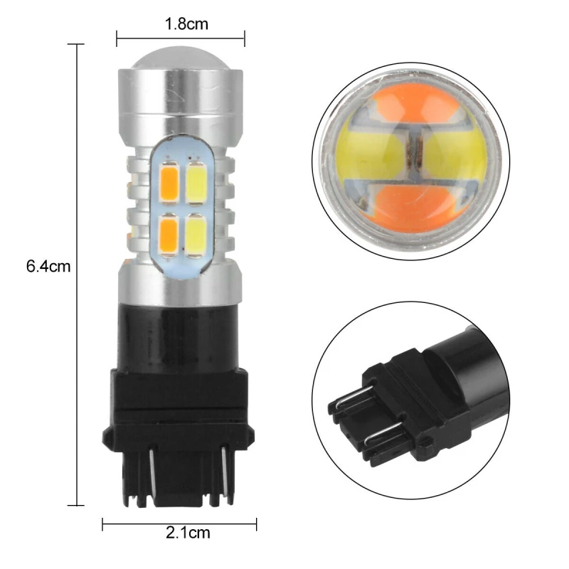 1PC/2PCS 3157 White/Amber Switchback Turn Signal Parking Light Bulbs Dual Color Car Light Long Life 5630 SMD LED Signal Lamp 12V
1PC/2PCS 3157 White/Amber Switchback Turn Signal Parking Light Bulbs Dual Color Car Light Long Life 5630 SMD LED Signal Lamp 12V
