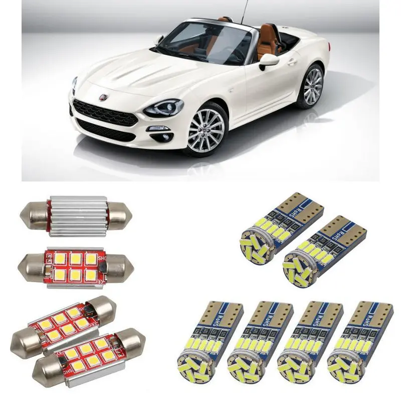 Сверхъяркие Внутренние светодиодные автомобильные фары для Fiat 124 spider 348