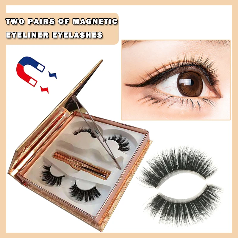 2 pairs of tweezers, artificial natural eyeliner, false eyelashes, thick false eyelashes, no glue, high-end makeup tools
2 pairs of tweezers, artificial natural eyeliner, false eyelashes, thick false eyelashes, no glue, high-end makeup tools