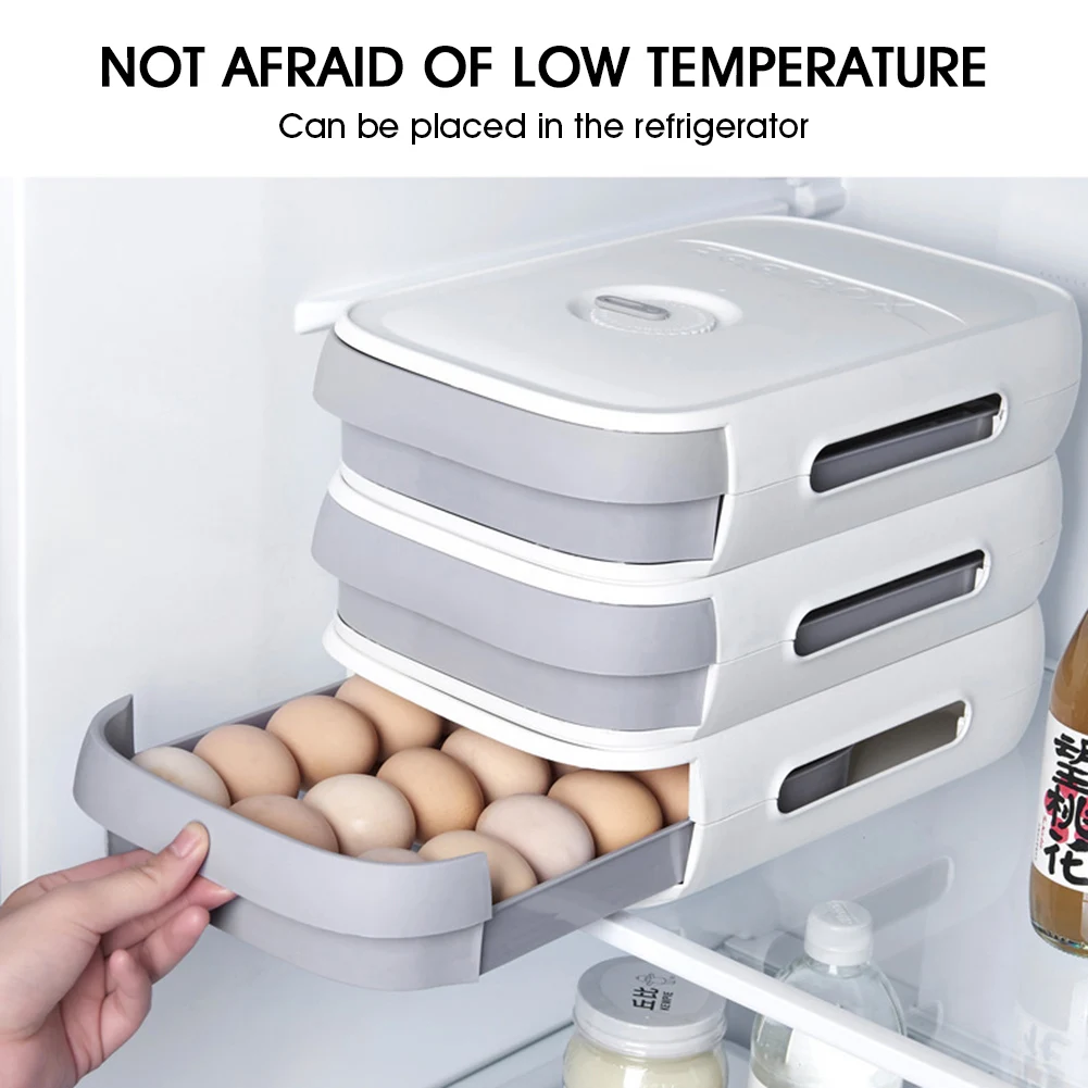 Egg Storage Box Stackable Drawer Type Fresh Keeping Egg Holder Refrigerator Storage Container with Lid 32 * 21 * 7.8 cm
Egg Storage Box Stackable Drawer Type Fresh Keeping Egg Holder Refrigerator Storage Container with Lid 32 * 21 * 7.8 cm