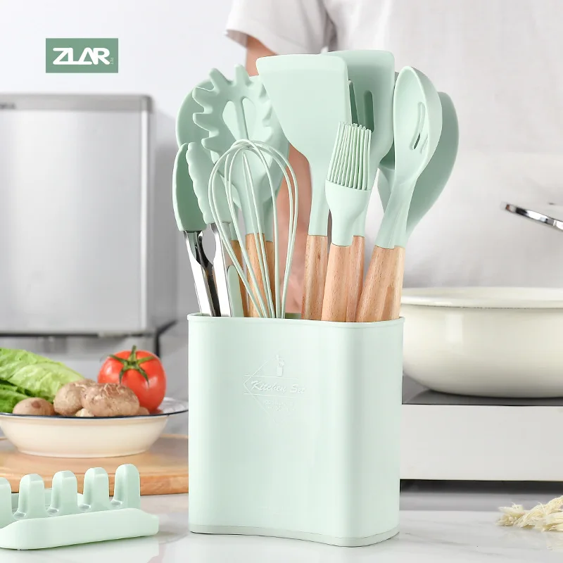 11PCS Silicone Nordic Kitchenware Sets Storage Rack Cooking Spatula Spoon Kitchen Tool Cookware Silicone Utensils With Wooden
11PCS Silicone Nordic Kitchenware Sets Storage Rack Cooking Spatula Spoon Kitchen Tool Cookware Silicone Utensils With Wooden