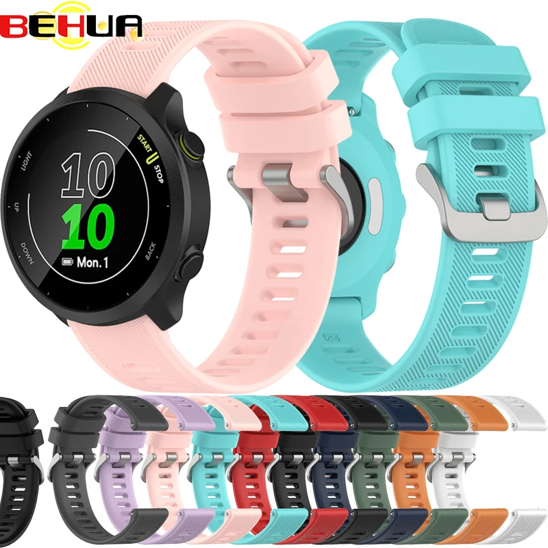 BEHUA 20 мм официальный стиль ремешок для Garmin Forerunner 55 158 245 245M 645 музыкальный браслет