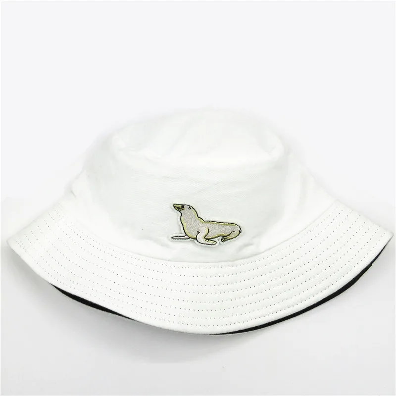 seal embroidery cotton Bucket Hat Fisherman Hat outdoor travel hat Sun Cap Hats for kid men Women 94
seal embroidery cotton Bucket Hat Fisherman Hat outdoor travel hat Sun Cap Hats for kid men Women 94